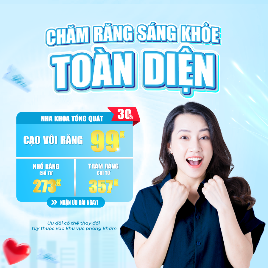 Ưu đãi Nha khoa tổng quát 30%