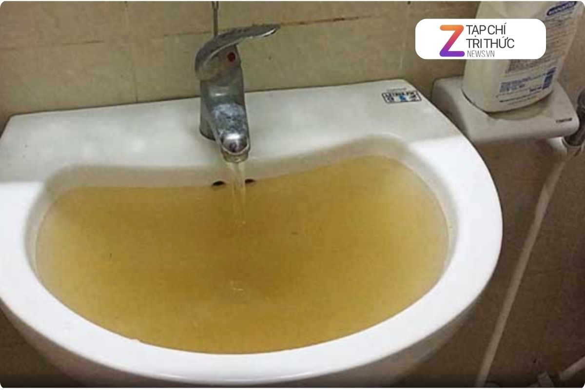 Báo Zingnews đưa tin: “Nước sinh hoạt ở chung cư TP.HCM có màu vàng đục”