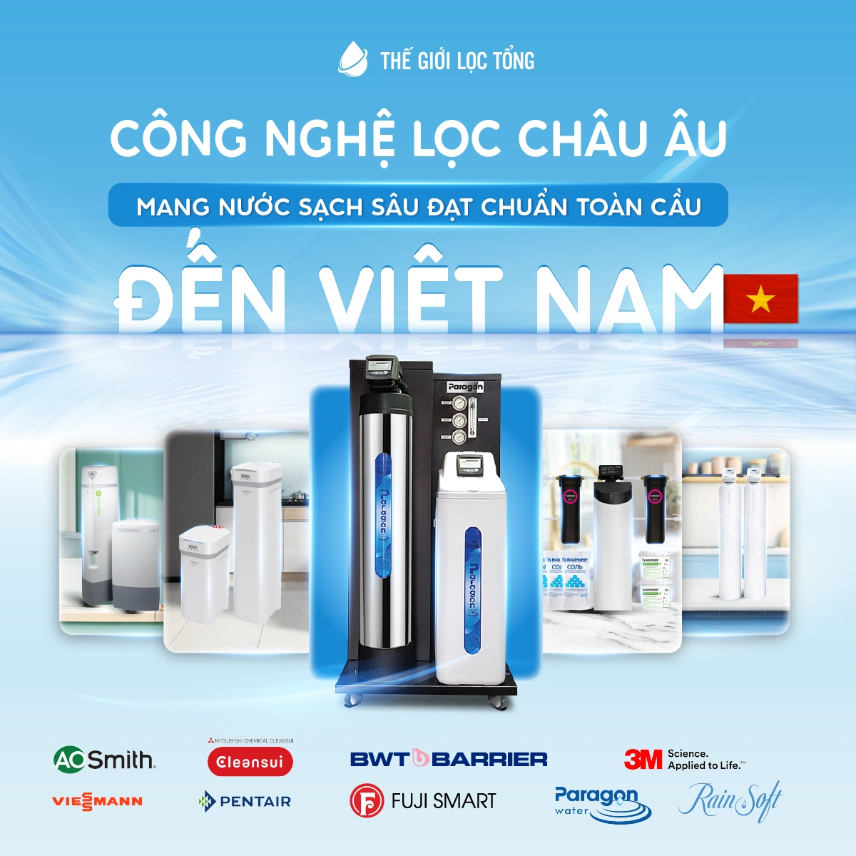 Các thương hiệu hệ thống lọc nước đầu nguồn gia đình nổi tiếng tại Việt Nam