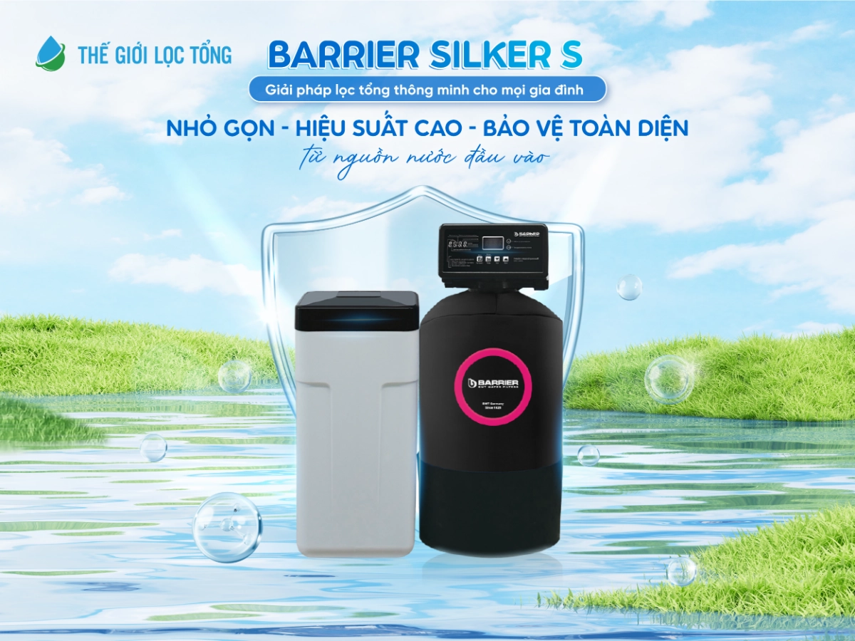 Hệ thống lọc tổng chung cư Barrier Silker S được thiết kế siêu nhỏ gọn