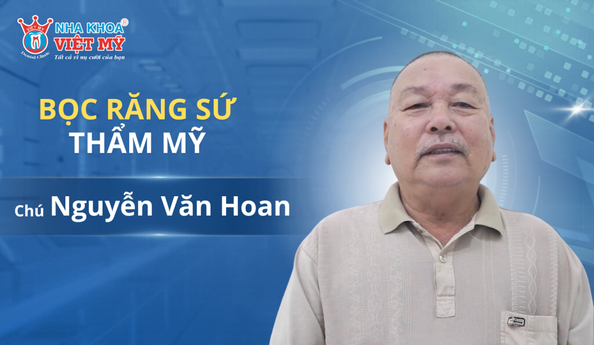 Thumbnail chú Hoan thích thú khi bọc răng sứ tại Nha khoa Việt Mỹ